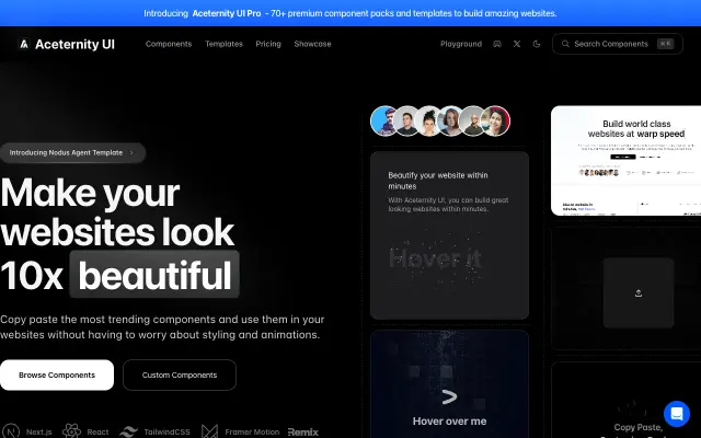 Aceternity UI screenshot