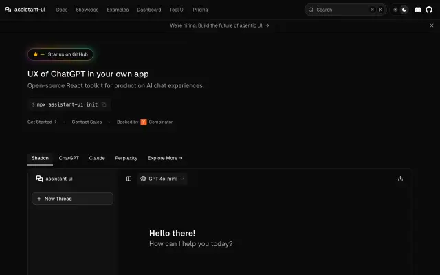 assistant-ui screenshot