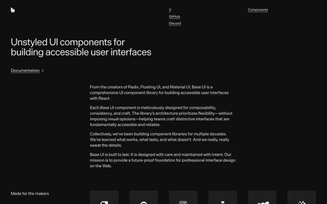 Base UI screenshot