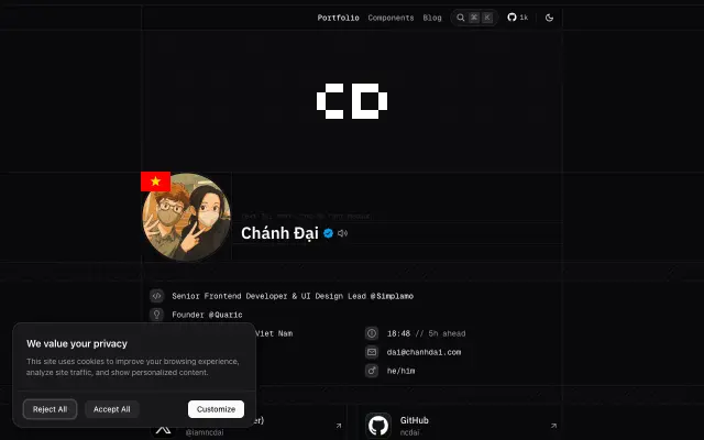 chanhdai.com screenshot