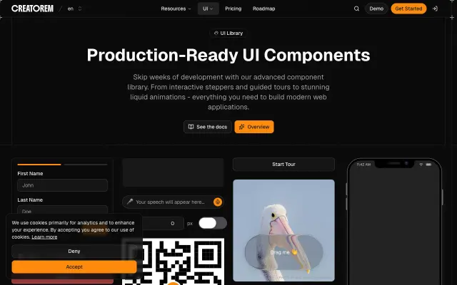 creatorem/ui screenshot