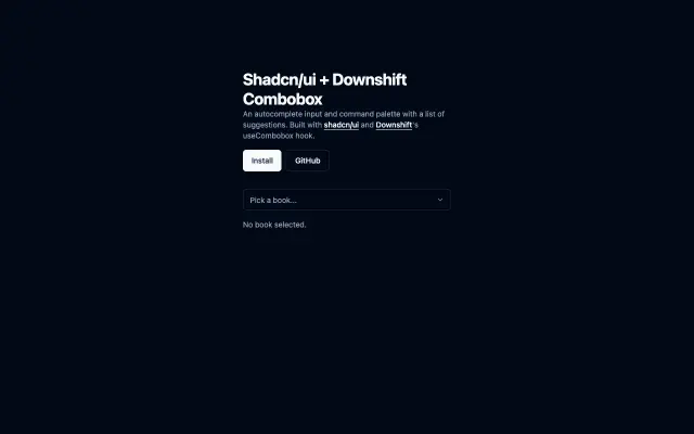 downshift-shadcn-combobox screenshot