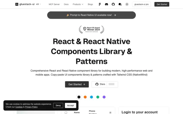 gluestack-ui screenshot