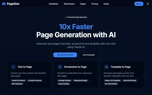 pagegen.ai screenshot
