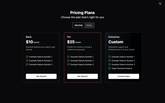 pricing-page-shadcn screenshot