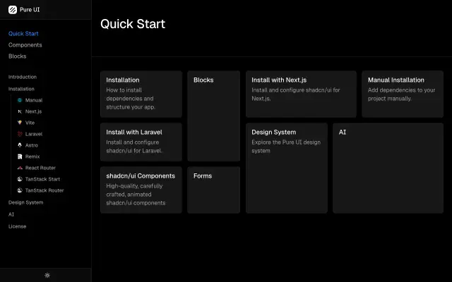 Pure UI screenshot