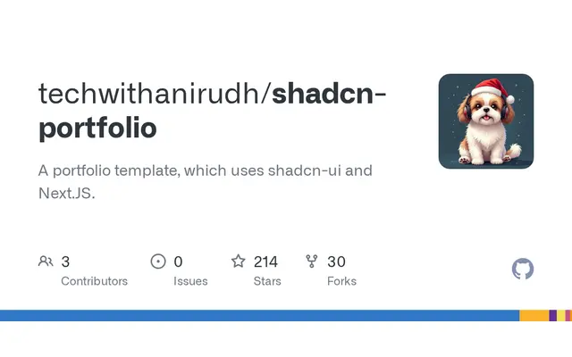 shadcn-portfolio screenshot