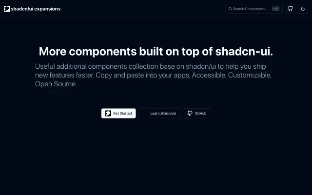 shadcn-ui-expansions screenshot