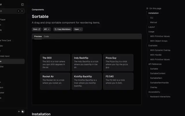 sortable screenshot