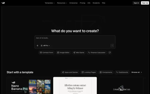 v0 screenshot