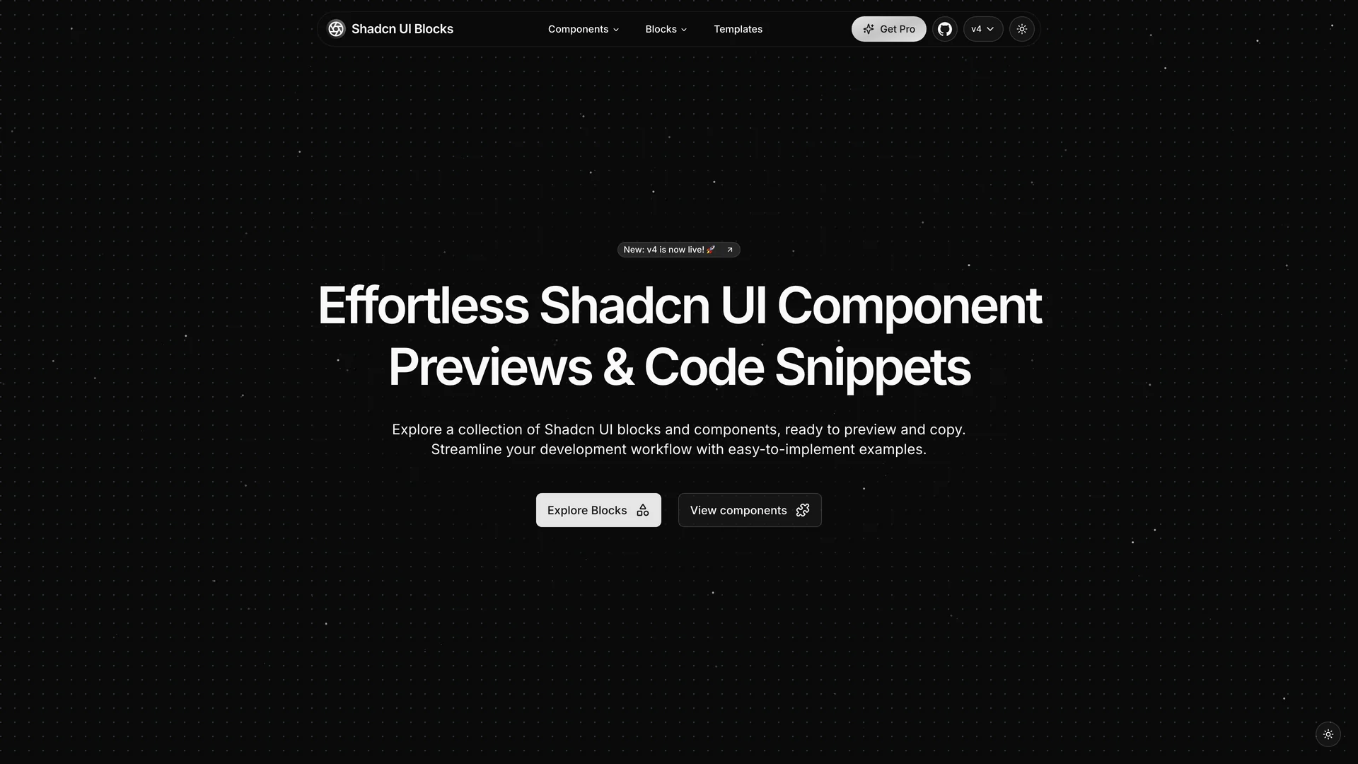 Shadcn UI Blocks — preview