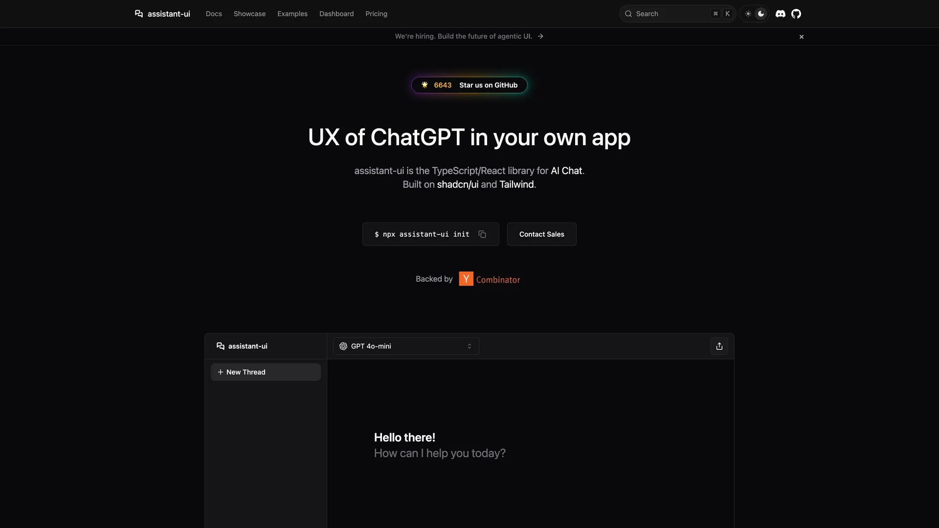 Assistant UI — preview