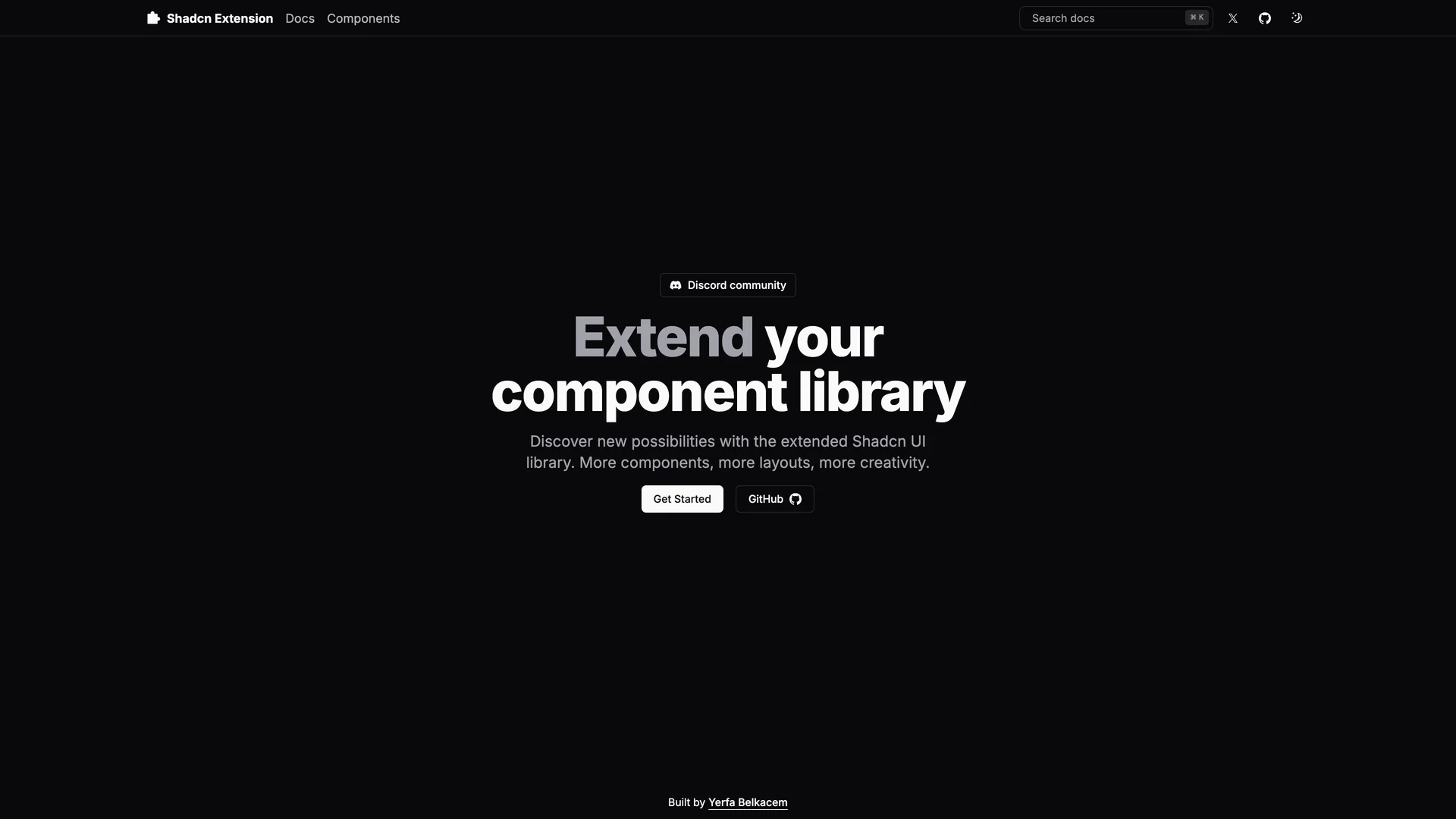 Shadcn Extension — preview