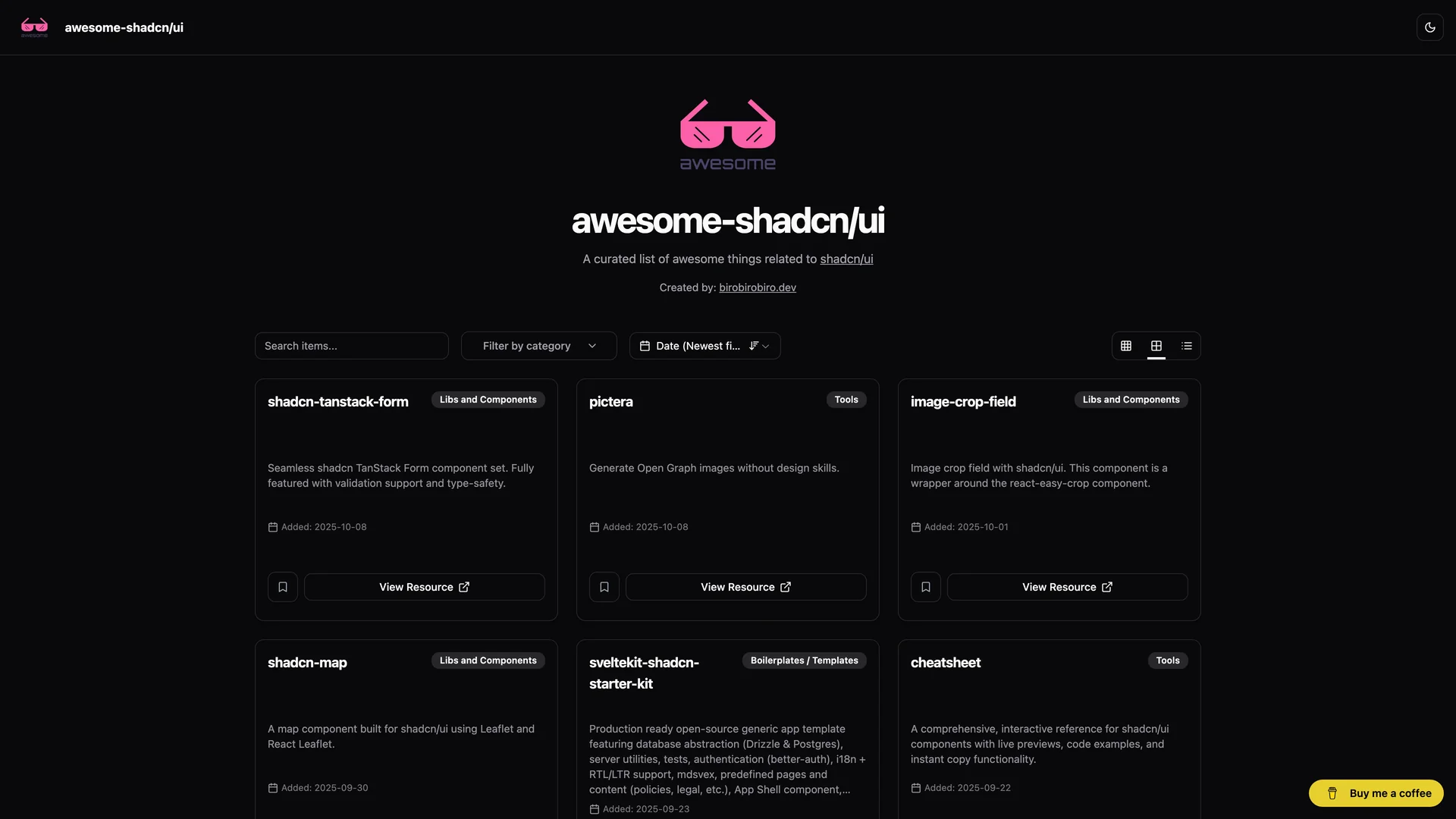 Awesome Shadcn UI — preview