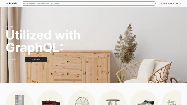 Hiyori Ecommerce Next.js Supabase template preview
