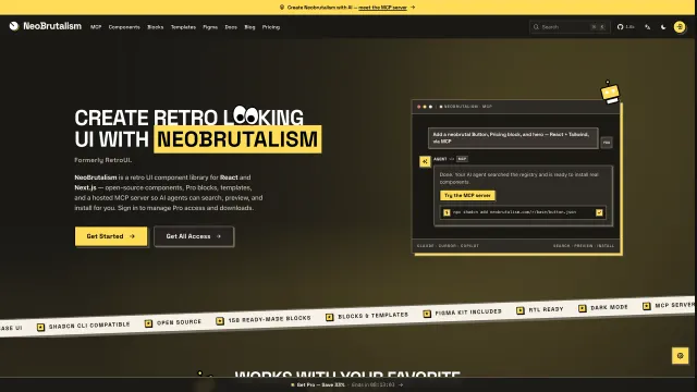 Neobrutalism Components template preview