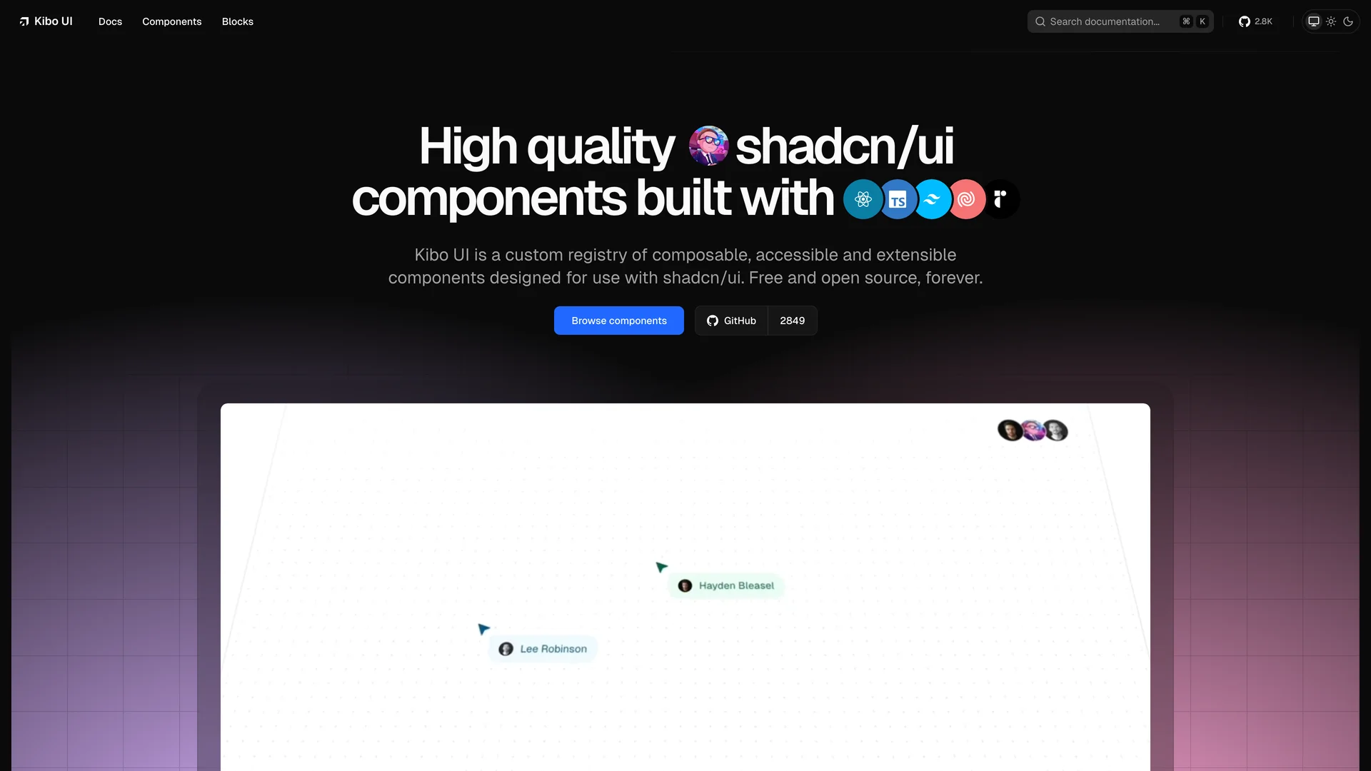 Kibo UI — preview