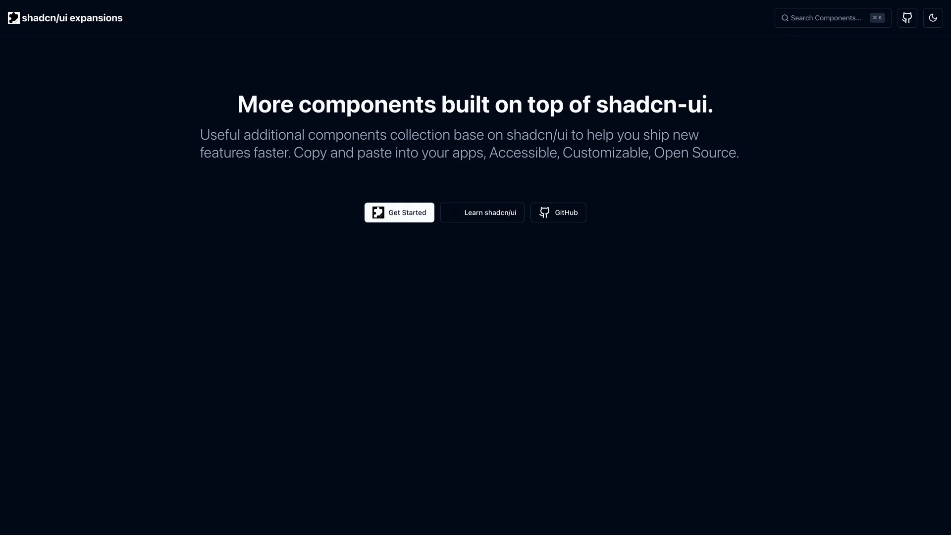 Shadcn UI Expansions — preview