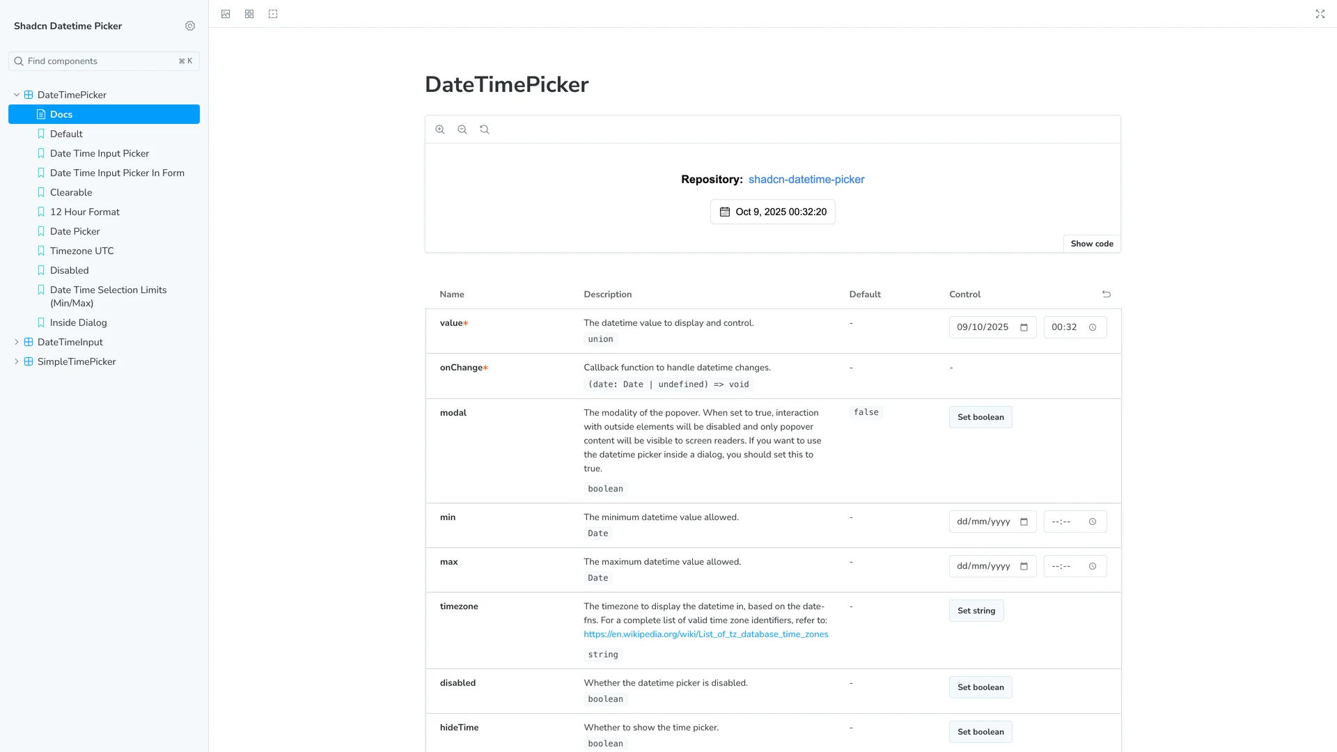 Shadcn Datetime Picker — preview