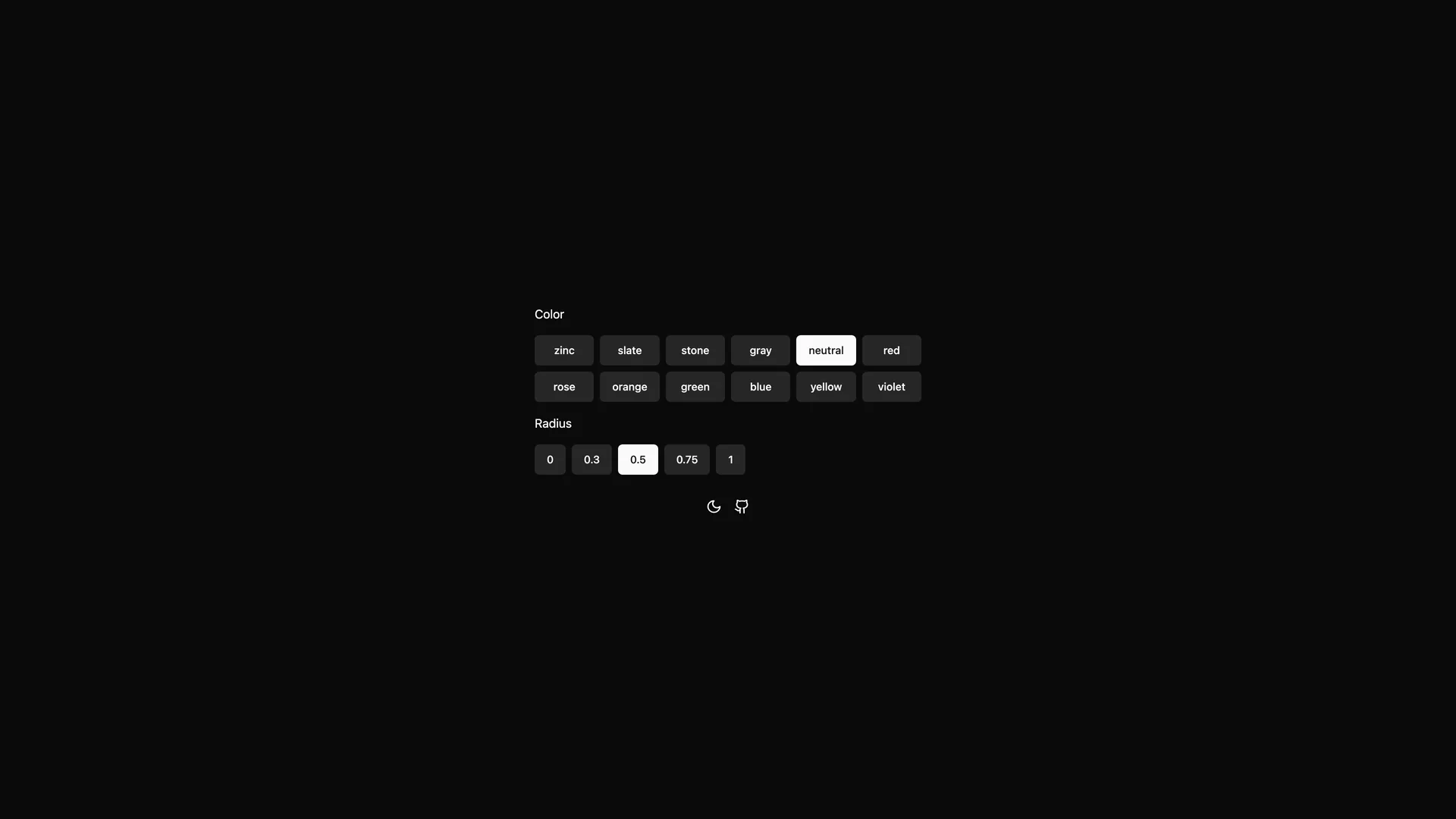 Unocss Preset Shadcn — preview