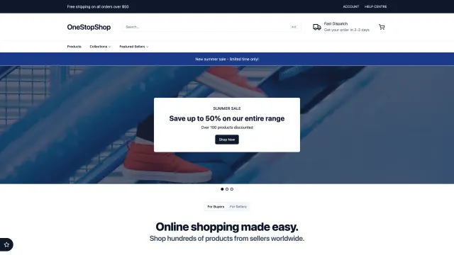 OneStopShop template preview
