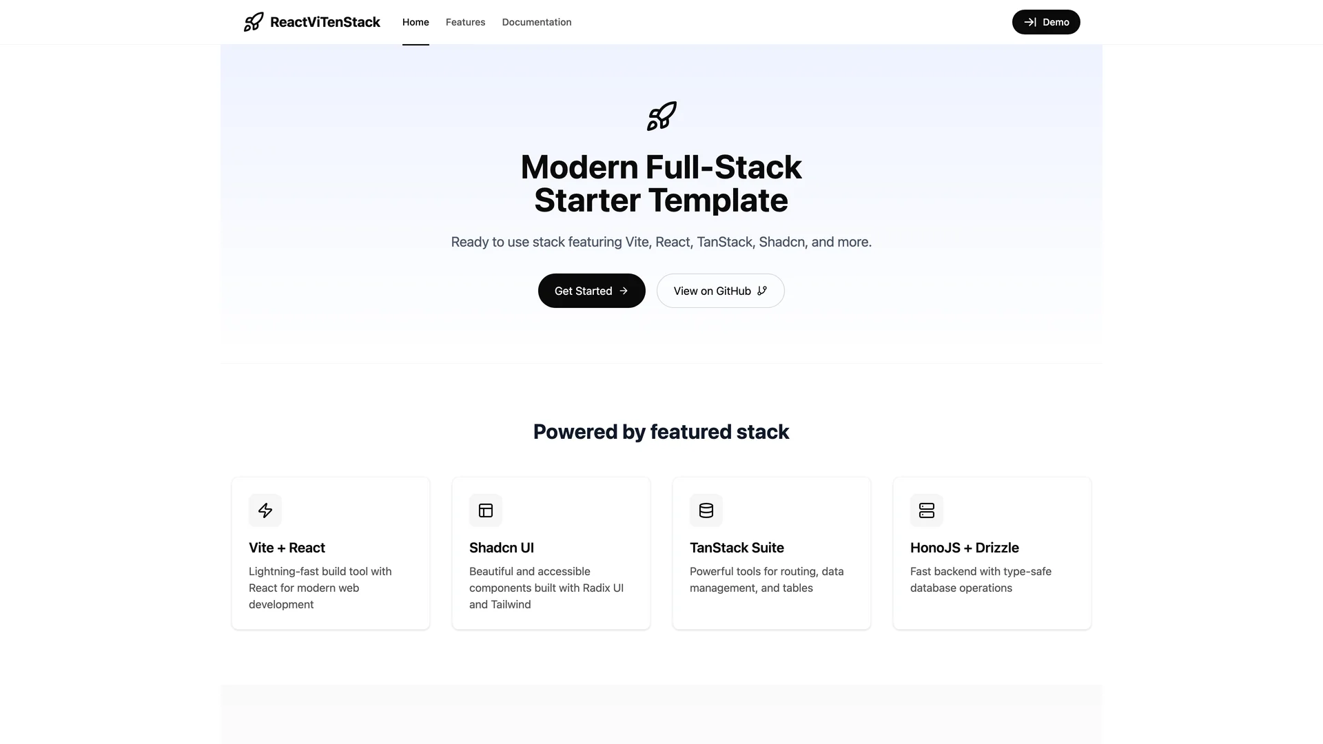 ReactViTenStack — preview