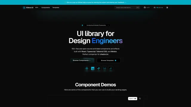 Eldora UI template preview