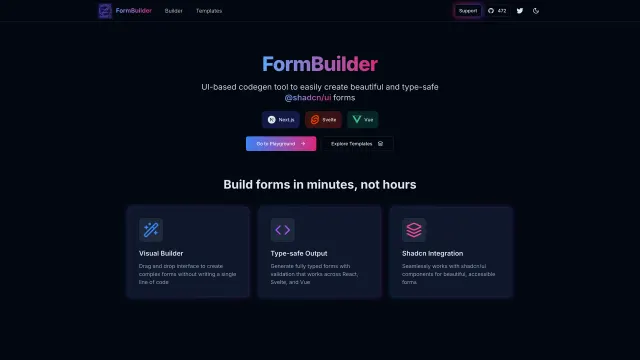 FormBuilder template preview