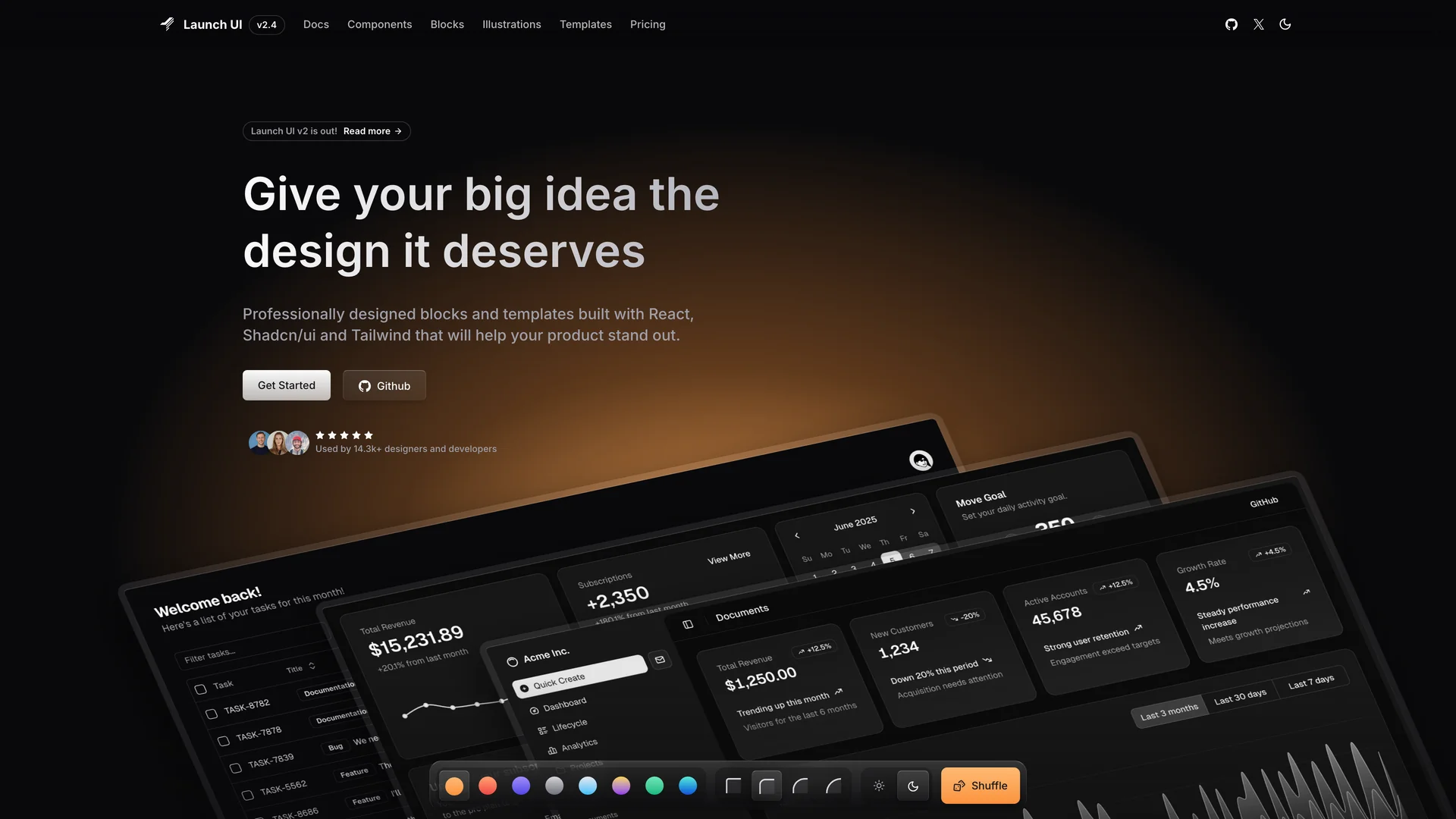 Launch UI — preview