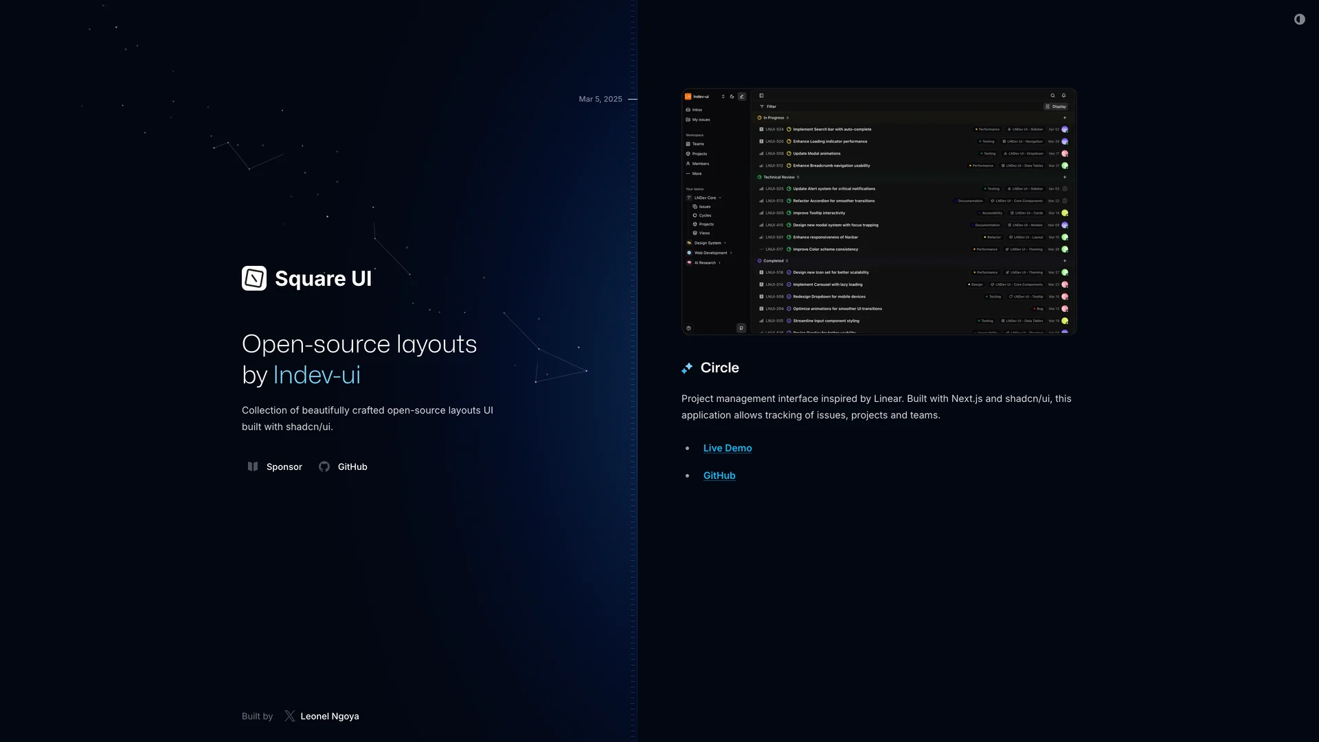 Square UI — preview