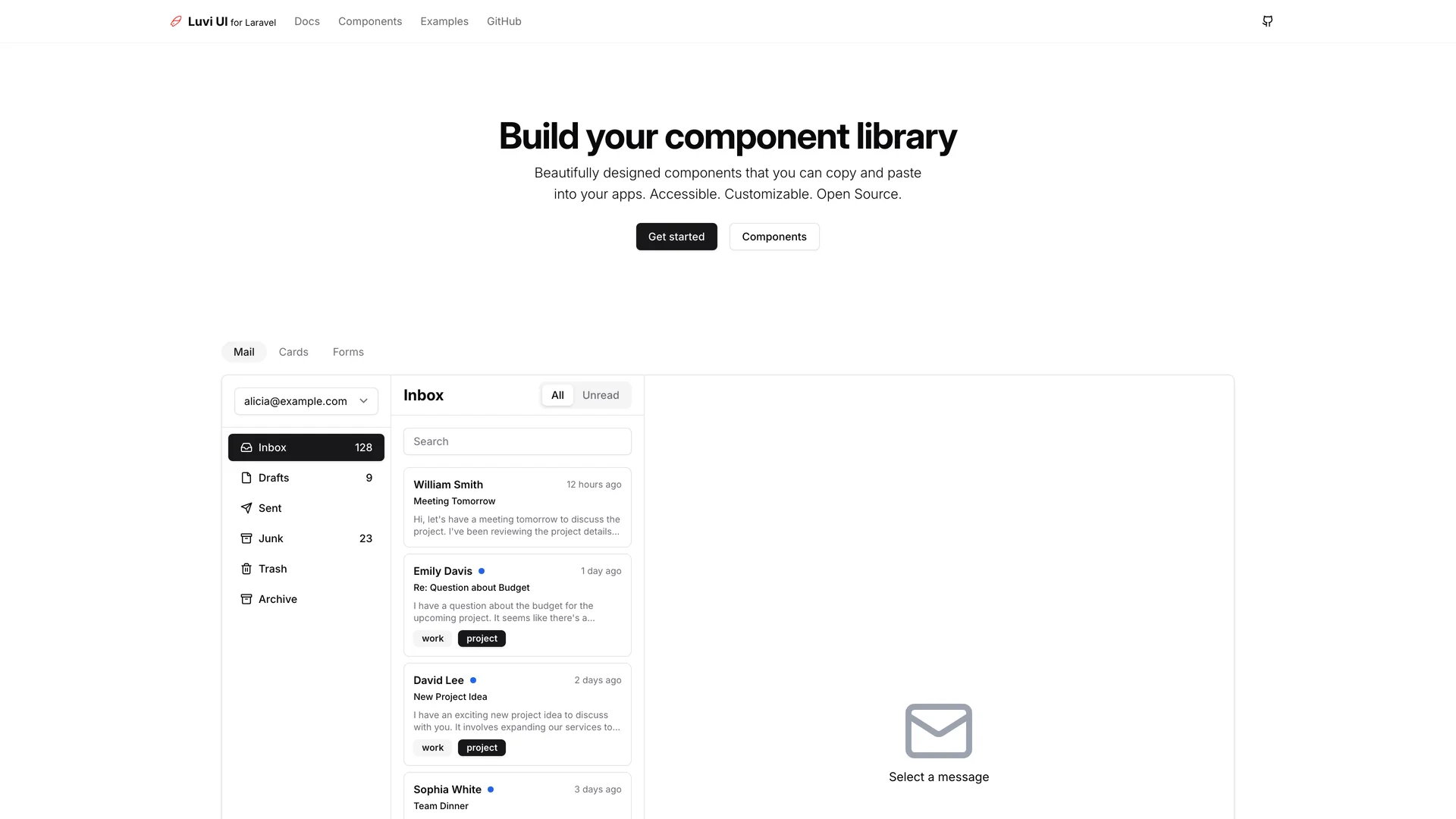 Laravel Luvi — preview