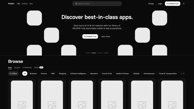 Next Mobbin Clone template preview