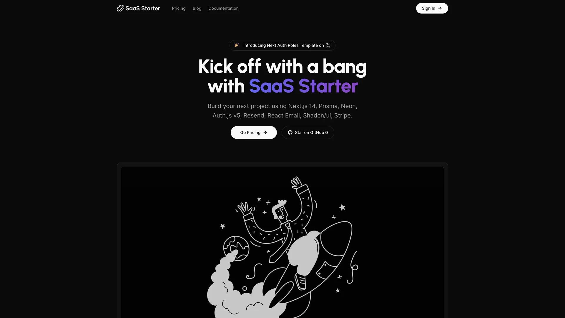 Next Saas Stripe Starter — preview