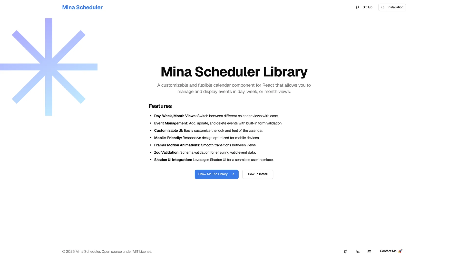Mina Scheduler — preview