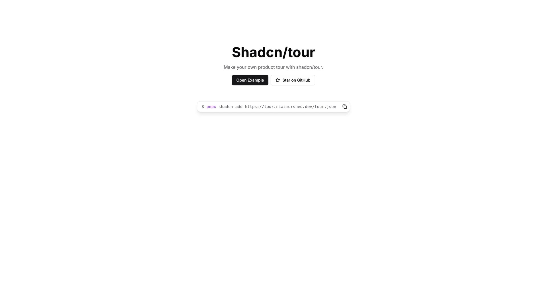 Shadcn Tour — preview