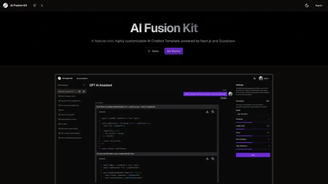 AI Fusion Kit template preview