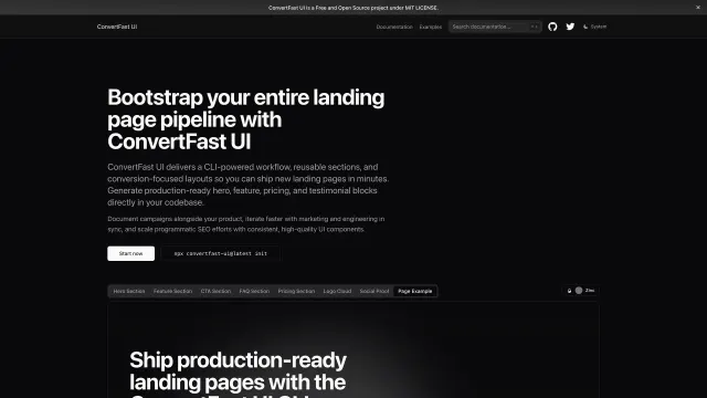 Convertfast UI template preview