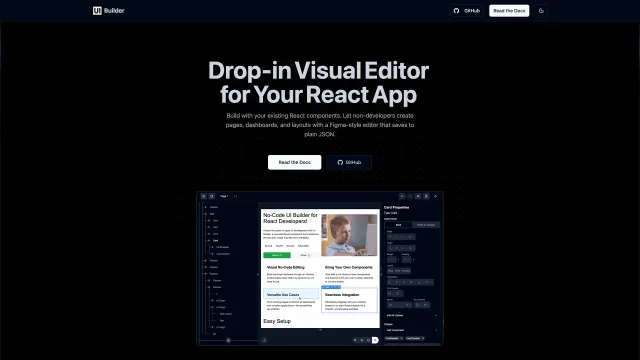 UI Builder template preview