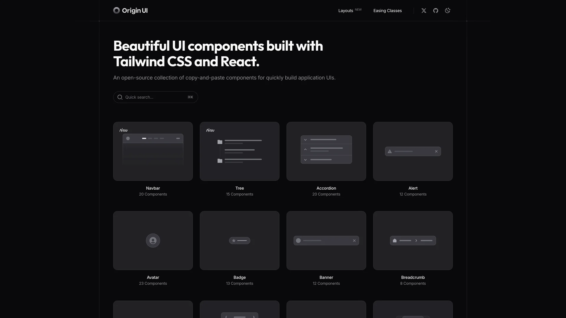 Origin UI — preview