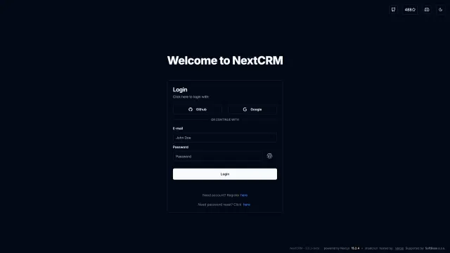 NextCRM template preview