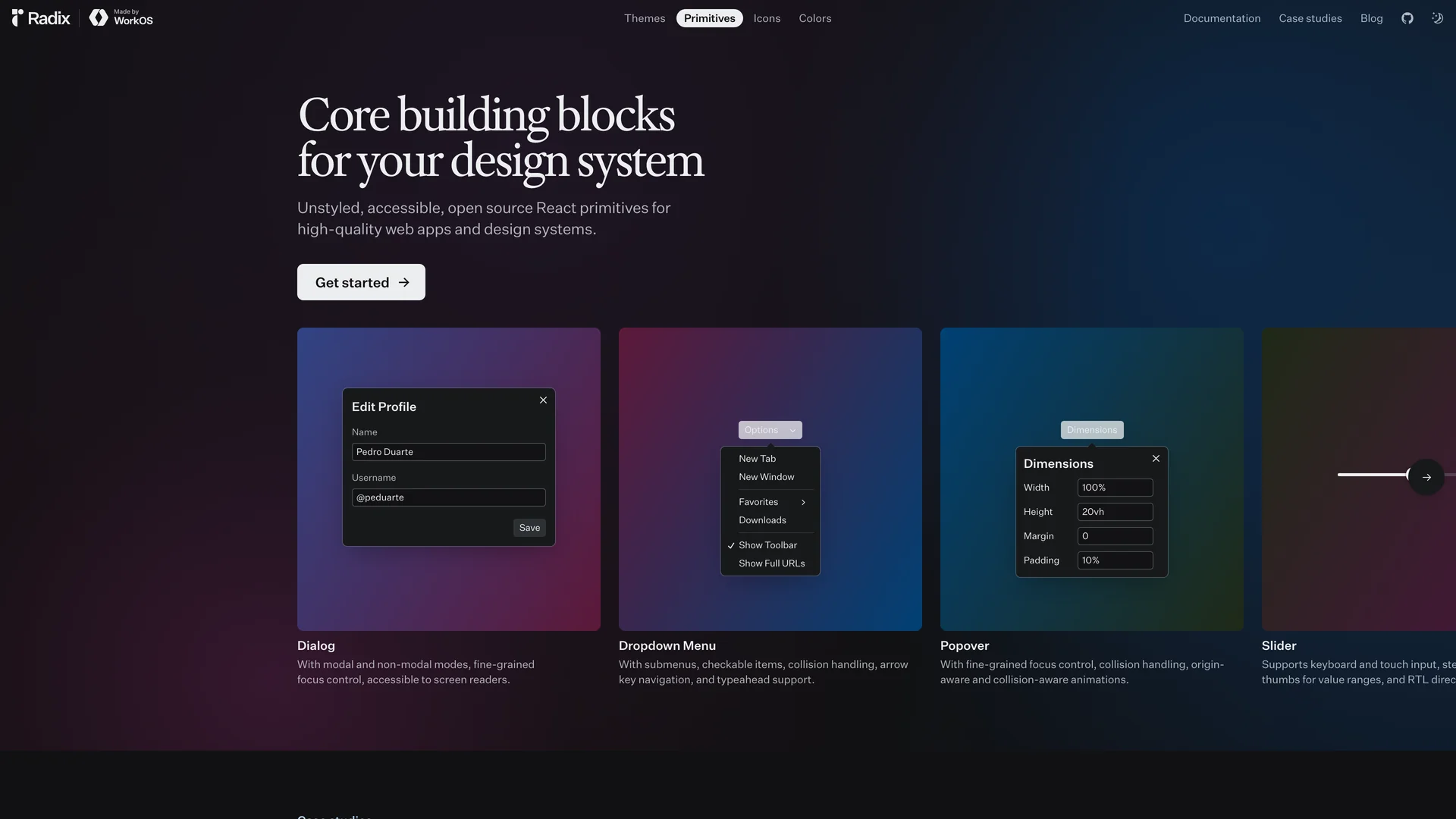 Radix UI — preview