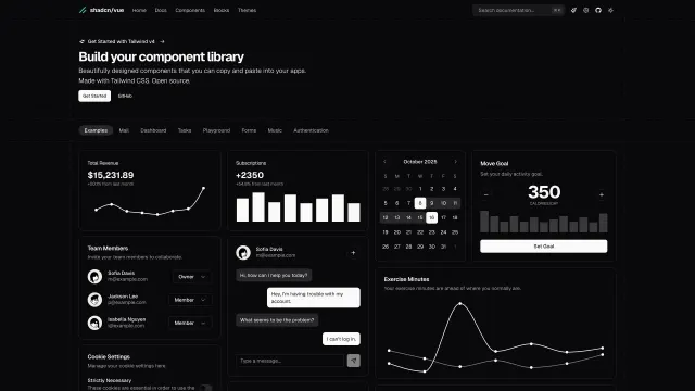 Shadcn Vue template preview