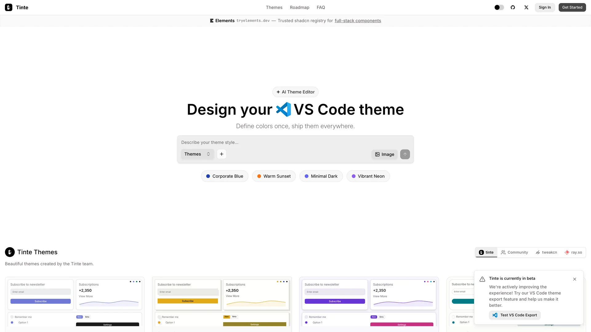 Tinte — preview