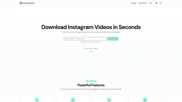 Instagram Video Downloader template preview