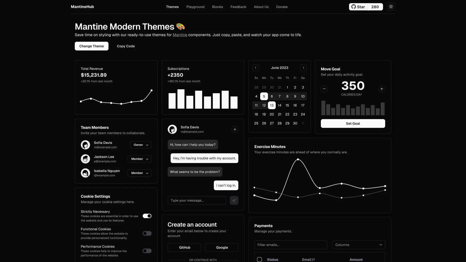 Mantine Theme Builder — preview
