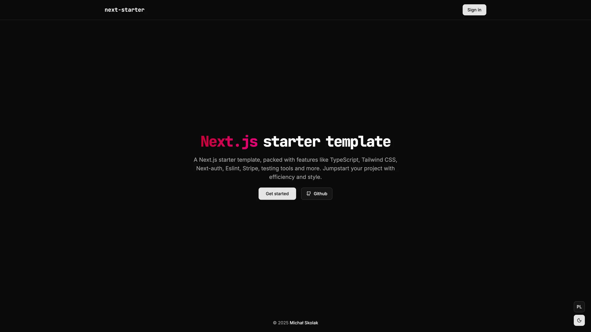 Next Starter — preview