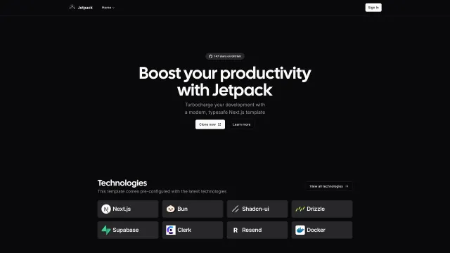Jetpack template preview