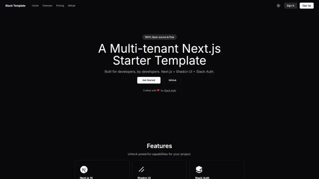 Stack Auth Multi Tenant Starter Template template preview
