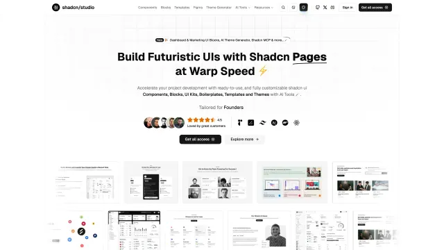 Shadcn Studio template preview