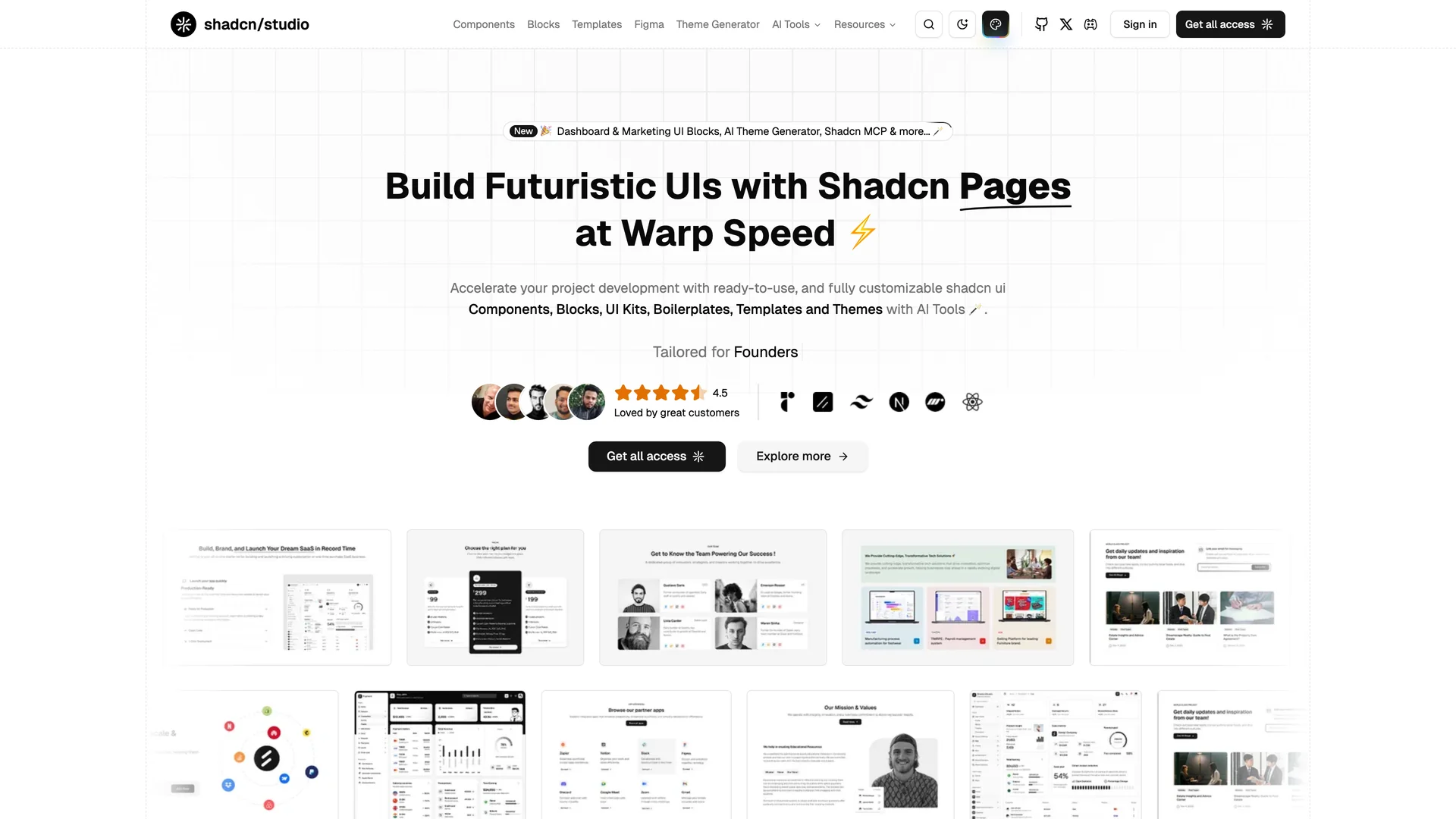 Shadcn Studio — preview